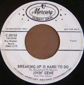 Jivin' Gene & The Jokers - Breaking Up Is Hard To Do album cover