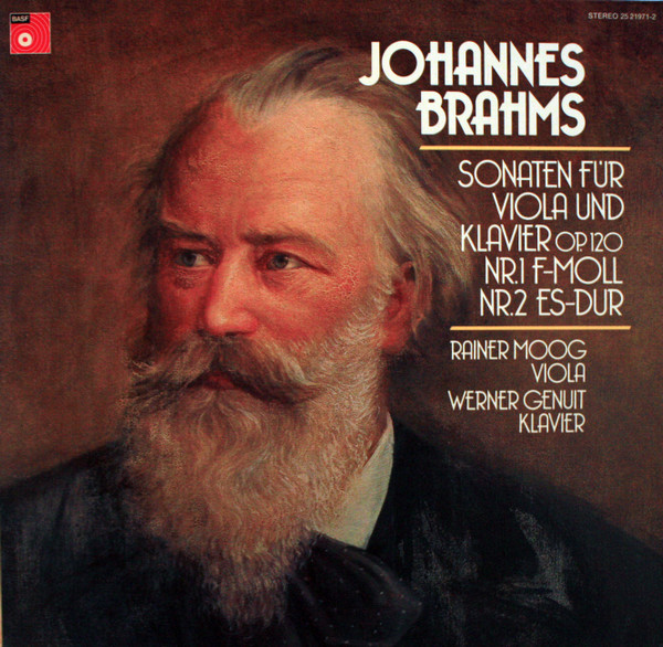 télécharger l'album Johannes Brahms Rainer Moog Werner Genuit - Sonaten Für Viola Und Klavier Op120