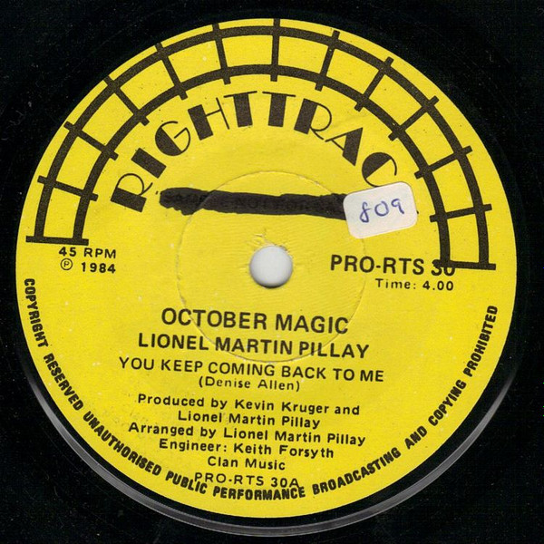 baixar álbum Lionel Pillay - October Magic