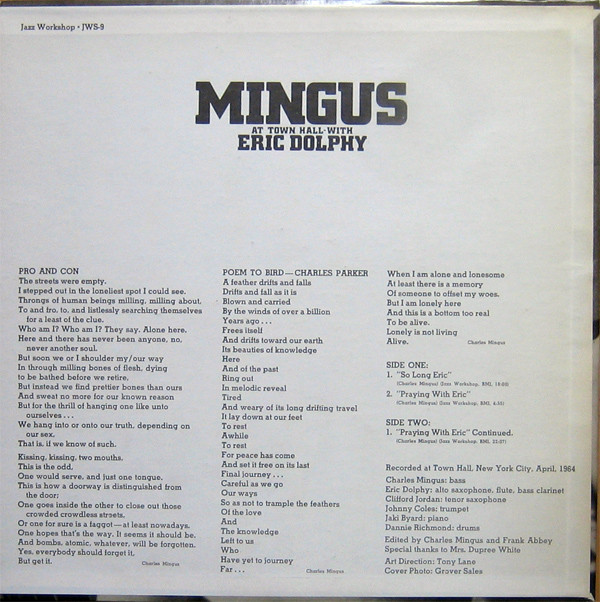 lataa albumi Mingus With Eric Dolphy - At Town Hall