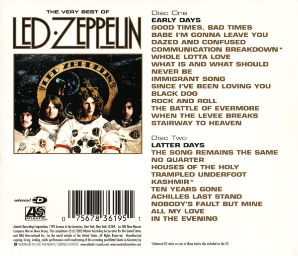 Led Zeppelin – The Very Best Of Led Zeppelin - Early Days & Latter Days  (2002, CD) - Discogs