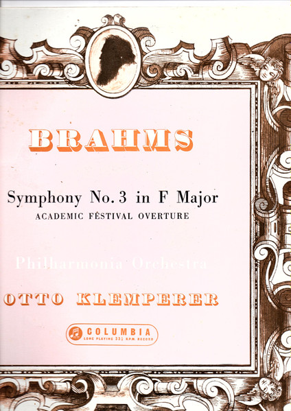 Brahms, Otto Klemperer, Philharmonia Orchestra - Symphony No.3 In