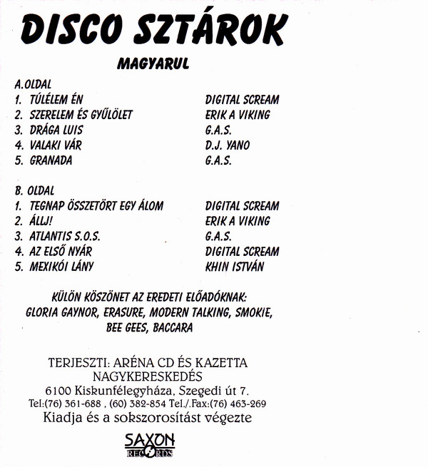 ladda ner album Various - Disco Sztárok Magyarul