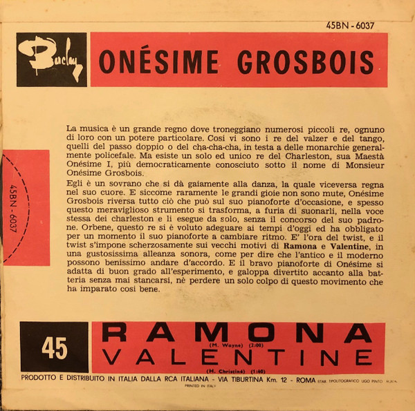 descargar álbum Onésime Grosbois E Il Suo Piano D'Occasione - Ramona Valentine