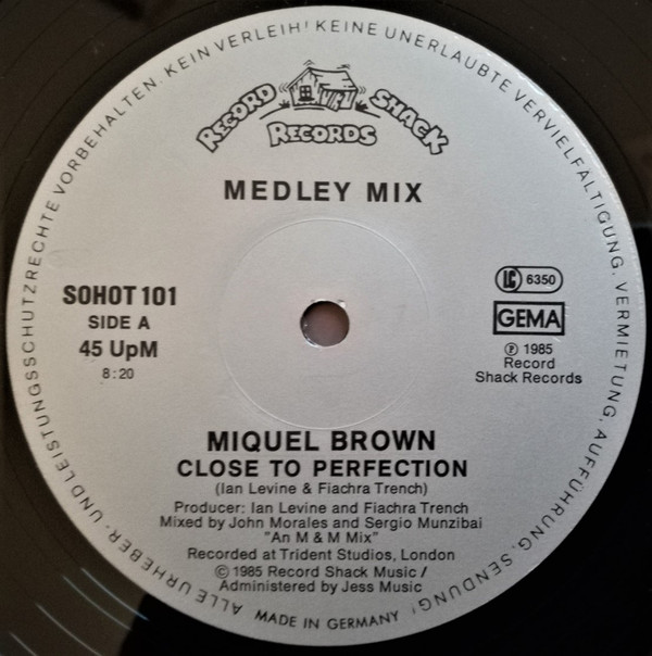 Miquel Brown / Miquel Brown , B.B. & Q. Band , Barbara Pennington , Fatback - Close To Perfection / Medley Mix | Record Shack Records (SOHOT 101) - 3