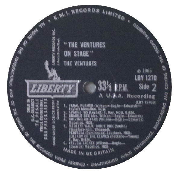The Ventures – On Stage (1977, Vinyl) - Discogs