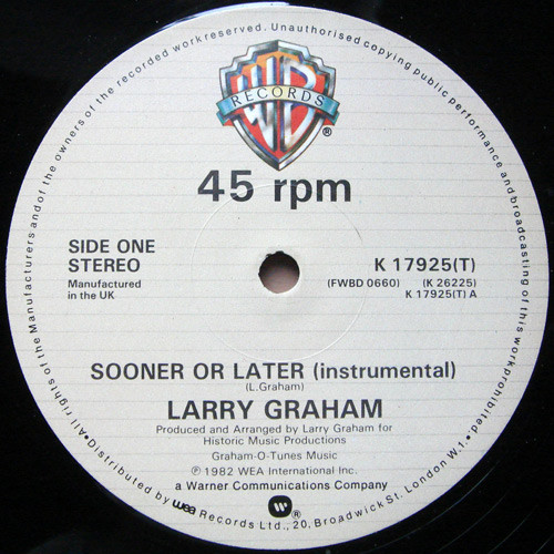 Larry Graham - Sooner or Later - SEALED - vinyl record LP