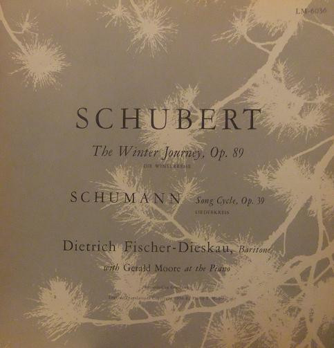 Album herunterladen Dietrich FischerDieskau Gerald Moore, Franz Schubert, Robert Schumann - Die Winterreise The Winter Journey Op 89 Liederkreis Song Cycle Op 39