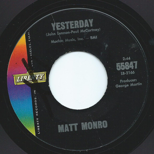 télécharger l'album Matt Monro - Yesterday Just Yesterday