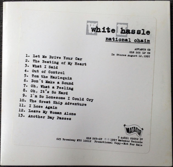 White Hassle – National Chain (1997, CD) - Discogs