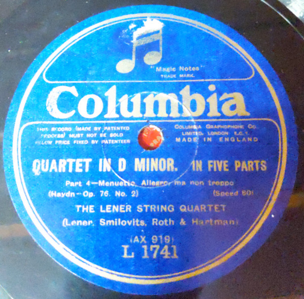 télécharger l'album The Lener String Quartet - Quartet In D Minor In Five Parts