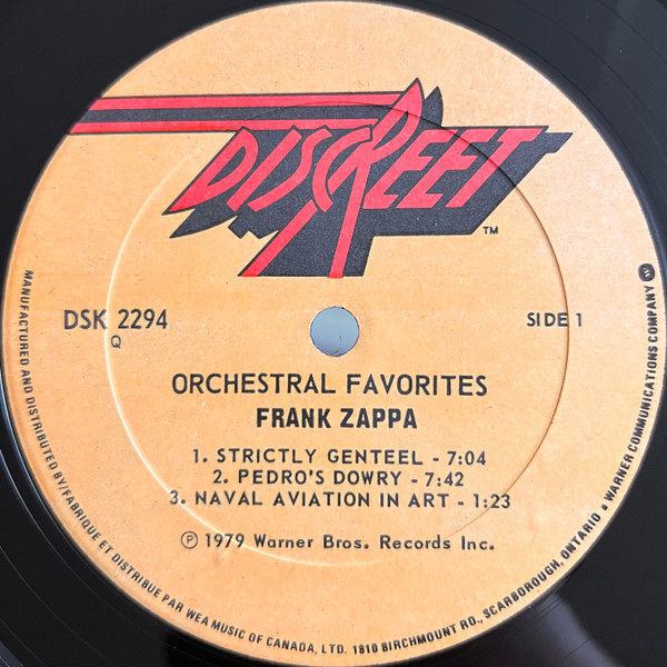 Frank Zappa - Orchestral Favorites | Discreet (DSK 2294) - 3