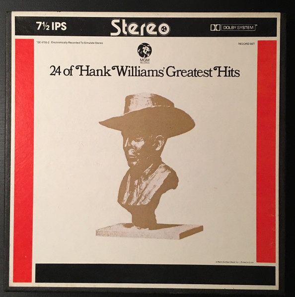 Hank Williams – 24 Of Hank Williams' Greatest Hits (1970, Gatefold