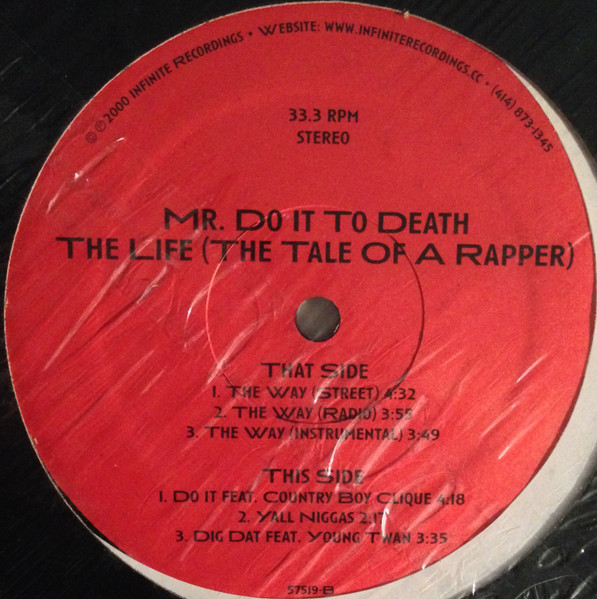 Mr. Do It To Death – The Life (The Tale Of A Rapper) (2000, Vinyl