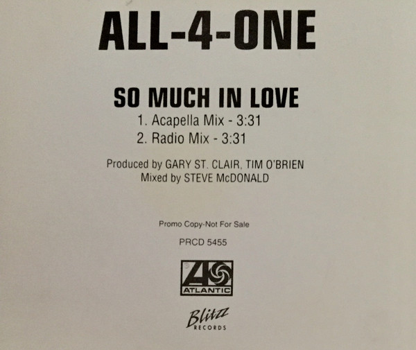 All-4-One - So Much In Love | Releases | Discogs