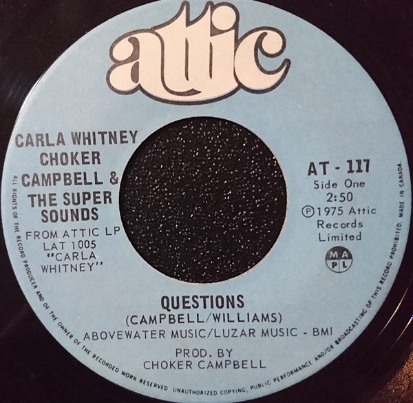 Carla Whitney, Choker Campbell & The Super Sounds – Questions