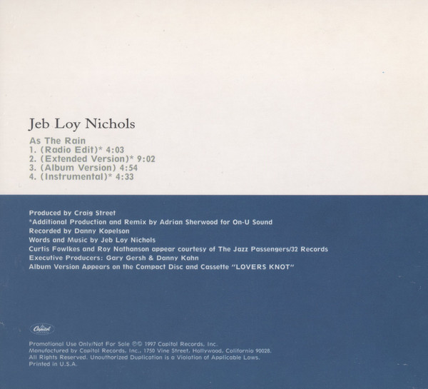 baixar álbum Jeb Loy Nichols - As The Rain