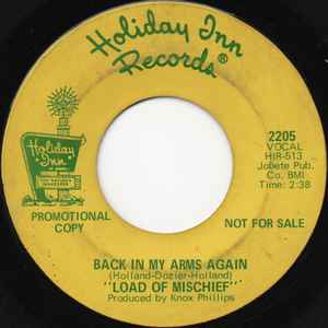 Load Of Mischief - Back In My Arms Again / I'm A Lover album cover