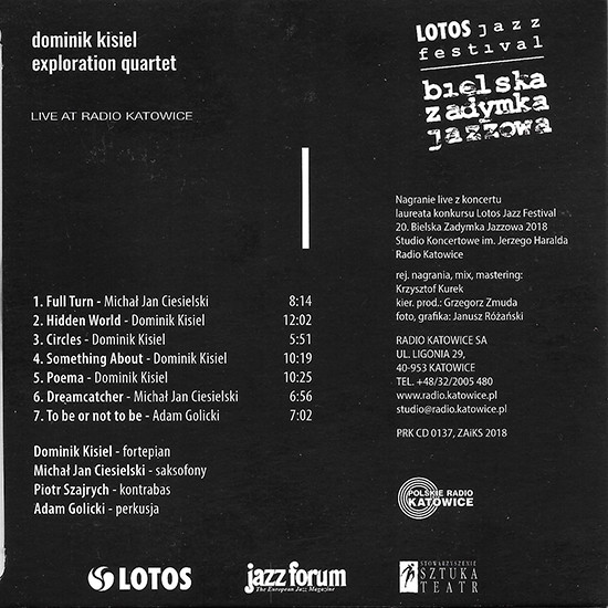 baixar álbum Dominik Kisiel Exploration Quartet - Live At Radio Katowice