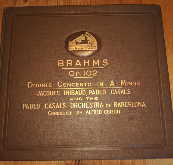 4discs 78RPM/SP Pablo Casals Orchestra, Alfred Cortot Double Concerto In A Minor (Brahms) Part.1 - Part.8 820811 VICTOR 12 /01480