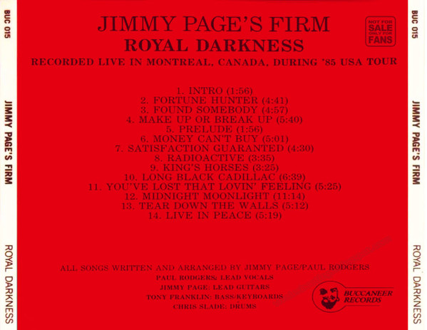 télécharger l'album The Firm - Jimmy Pages Firm Royal Darkness