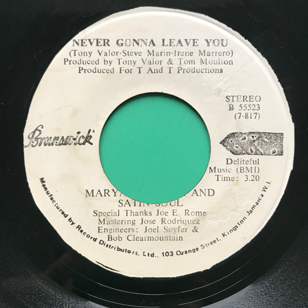 Maryann Farra And Satin Soul – Never Gonna Leave You (1976, Vinyl