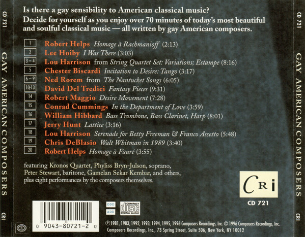 descargar álbum Various - Gay American Composers