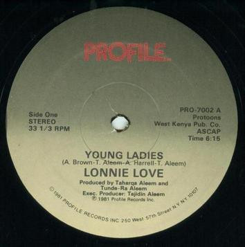 Lonnie Love – Young Ladies (1981, Vinyl) - Discogs