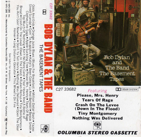 Bob Dylan & The Band – The Basement Tapes (1975, Cassette) - Discogs