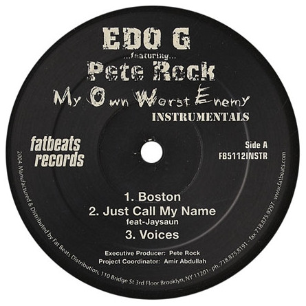 Edo G Featuring Pete Rock – My Own Worst Enemy (2004, Vinyl) - Discogs