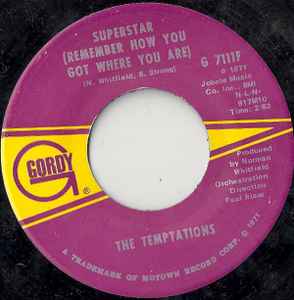 The Temptations - Superstar (Remember How You Got Where You Are) album cover