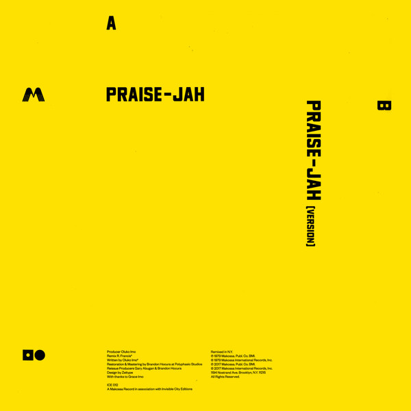 Oluko Imo - Praise-Jah | Invisible City Editions (ICE 012) - 2