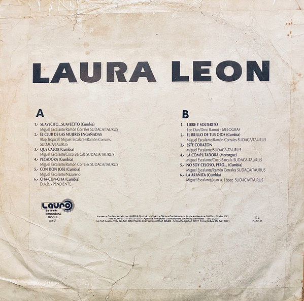 Laura León – El Club De Mujeres Engañadas (1993, Vinyl) - Discogs