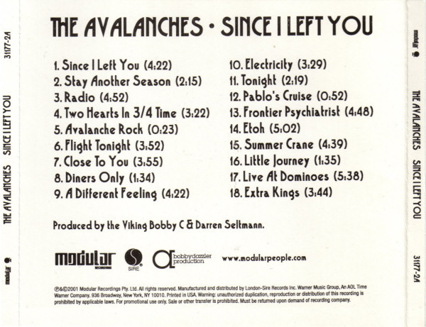 The Avalanches – Since I Left You (2001, CD) - Discogs