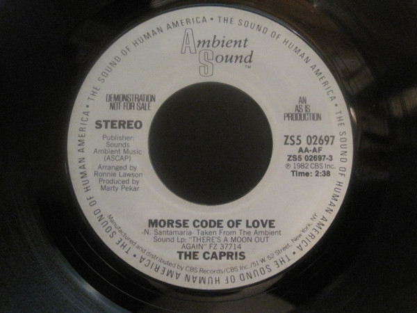 The Capris – Morse Code Of Love (1982, Vinyl) - Discogs