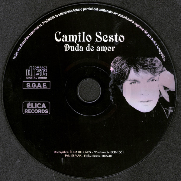 télécharger l'album Camilo Sesto - Duda De Amor