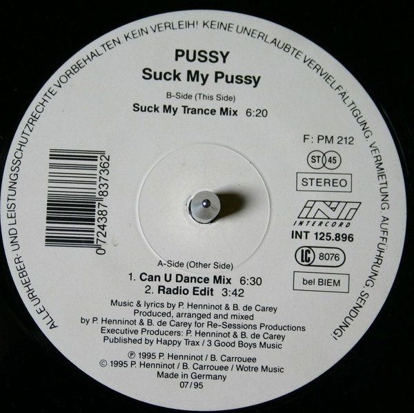 Pussy – Suck My Pussy (1995, Vinyl) - Discogs