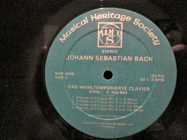 télécharger l'album Johann Sebastian Bach Sviatoslav Richter - Das Wohltemperierte Clavier Book I S 846 869