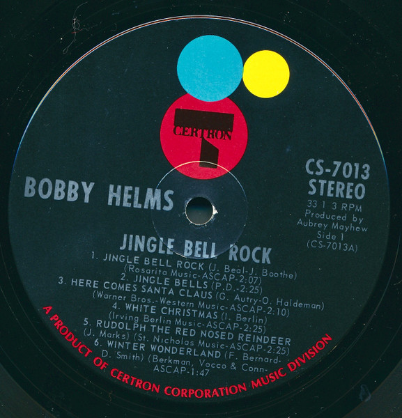 Bobby Helms – Jingle Bell Rock (1980, Yellow Labels, Vinyl) - Discogs