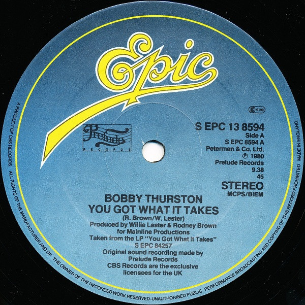 télécharger l'album Bobby Thurston - You Got What It Takes I Wanna Do It With You