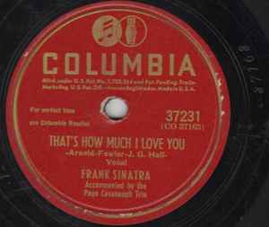 ◆ FRANK SINATRA / I Got a Girl I Love / That's How Much I Love You ◆ Columbia 37231 (78rpm SP) ◆ V