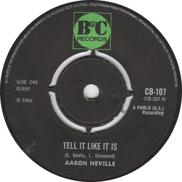 Aaron Neville – Tell It Like It Is (1969, Vinyl) - Discogs