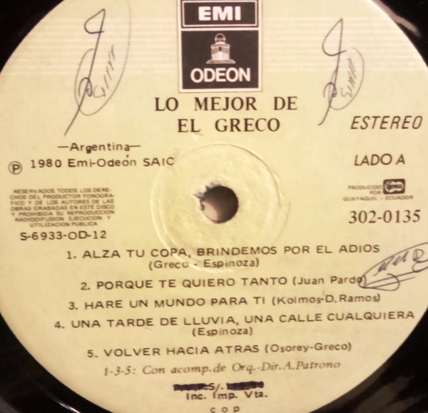 lataa albumi El Greco - Lo Mejor De El Greco