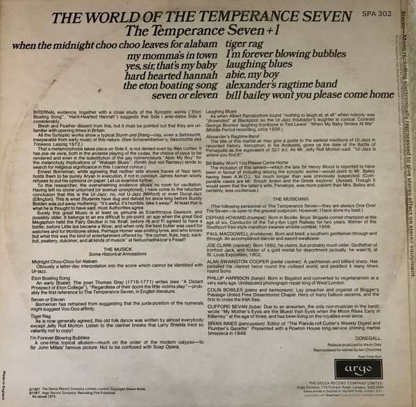 ladda ner album The Temperance Seven +1 - The World Of The Temperance Seven