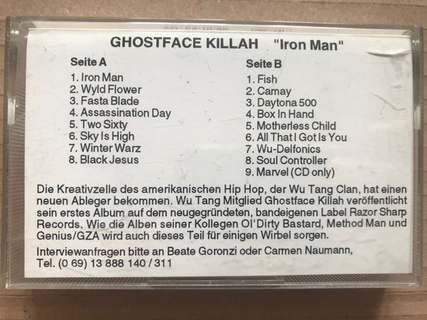 Ghostface Killah - Ironman | Releases | Discogs
