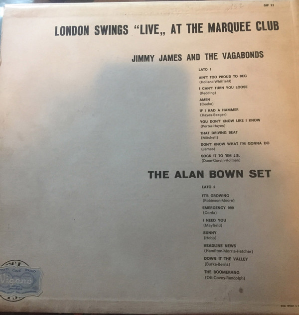 ladda ner album Jimmy James & The Vagabonds The Alan Bown Set - London Swings Live At The Marquee Club