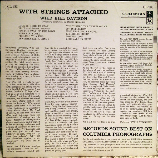 last ned album Wild Bill Davison - With Strings Attached