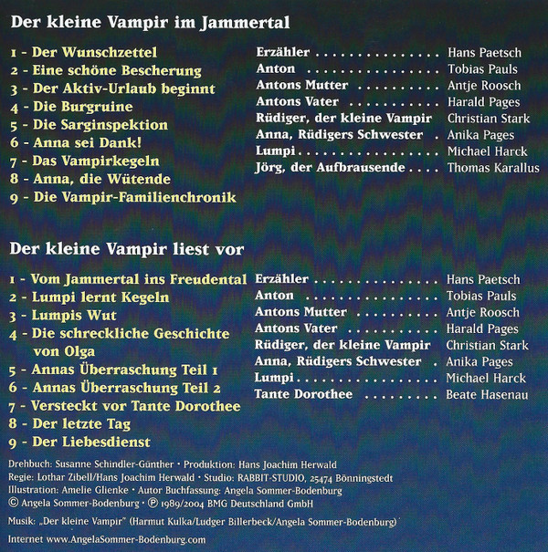 lataa albumi Angela SommerBodenburg - Der Kleine Vampir Im Jammertal Der Kleine Vampir Liest Vor Der Kleine Vampir Und Der Unheimliche Patient