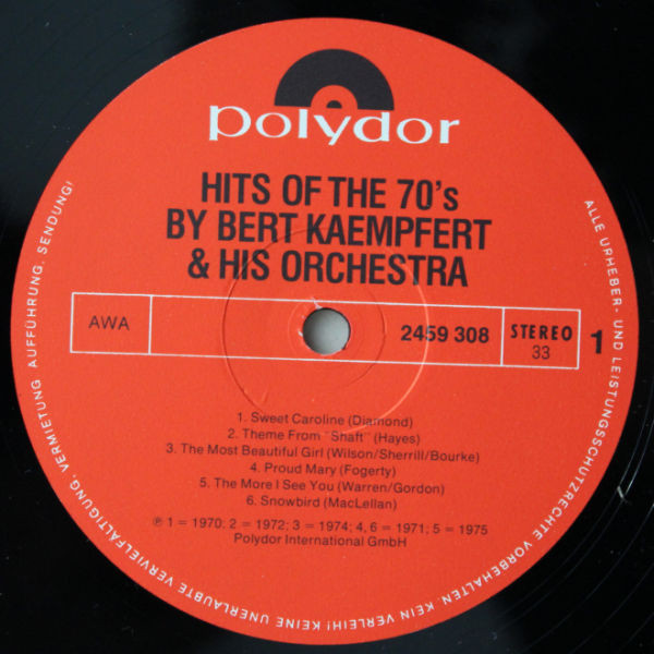last ned album Bert Kaempfert & His Orchestra - Hits Of The 70s