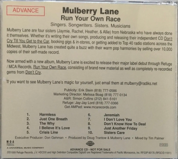 descargar álbum Mulberry Lane - Run Your Own Race